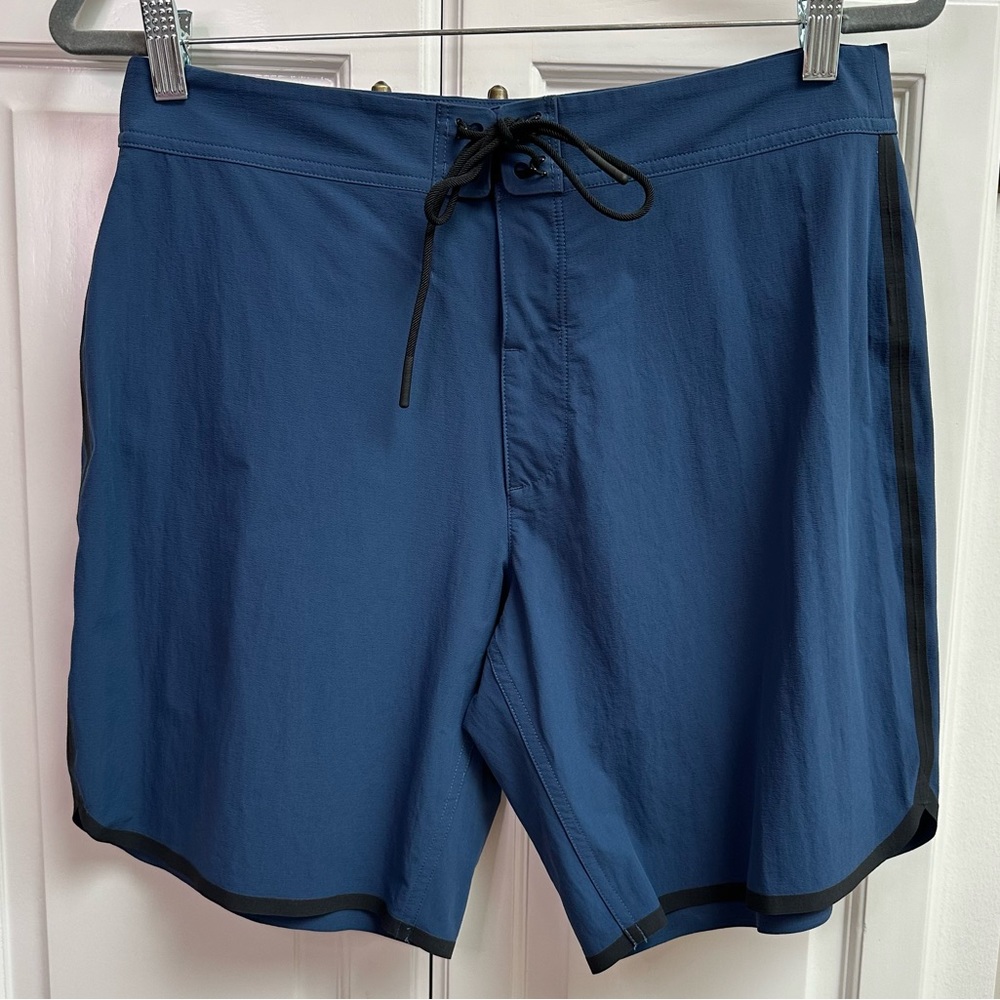 Hill City Stretch Drawstring Shorts Navy & Black Size 30